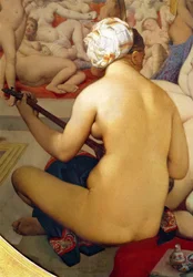Het Turkse bad, detail van de muzikante, 1863 (detail van 20529)